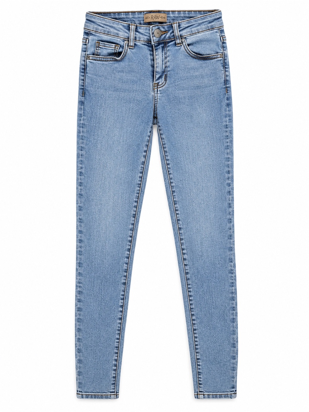 RAW 7 Girls Size 7 Light Wash Skinny Jeans Stretch Denim